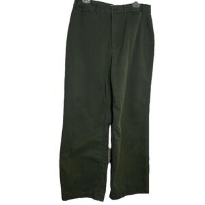Old Navy Green‎ Olive Women's 12 Sky High Wide Leg Ultra High-Rise Pants